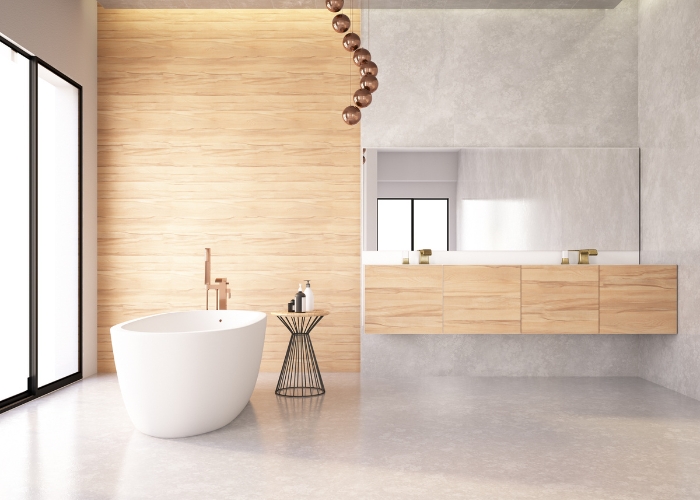 Rénovation d’un séjour en pièce moderne et chaleureuse avec poêle à bois. Décoration naturelle avec touches de bois et bohème pour une ambiance cosy