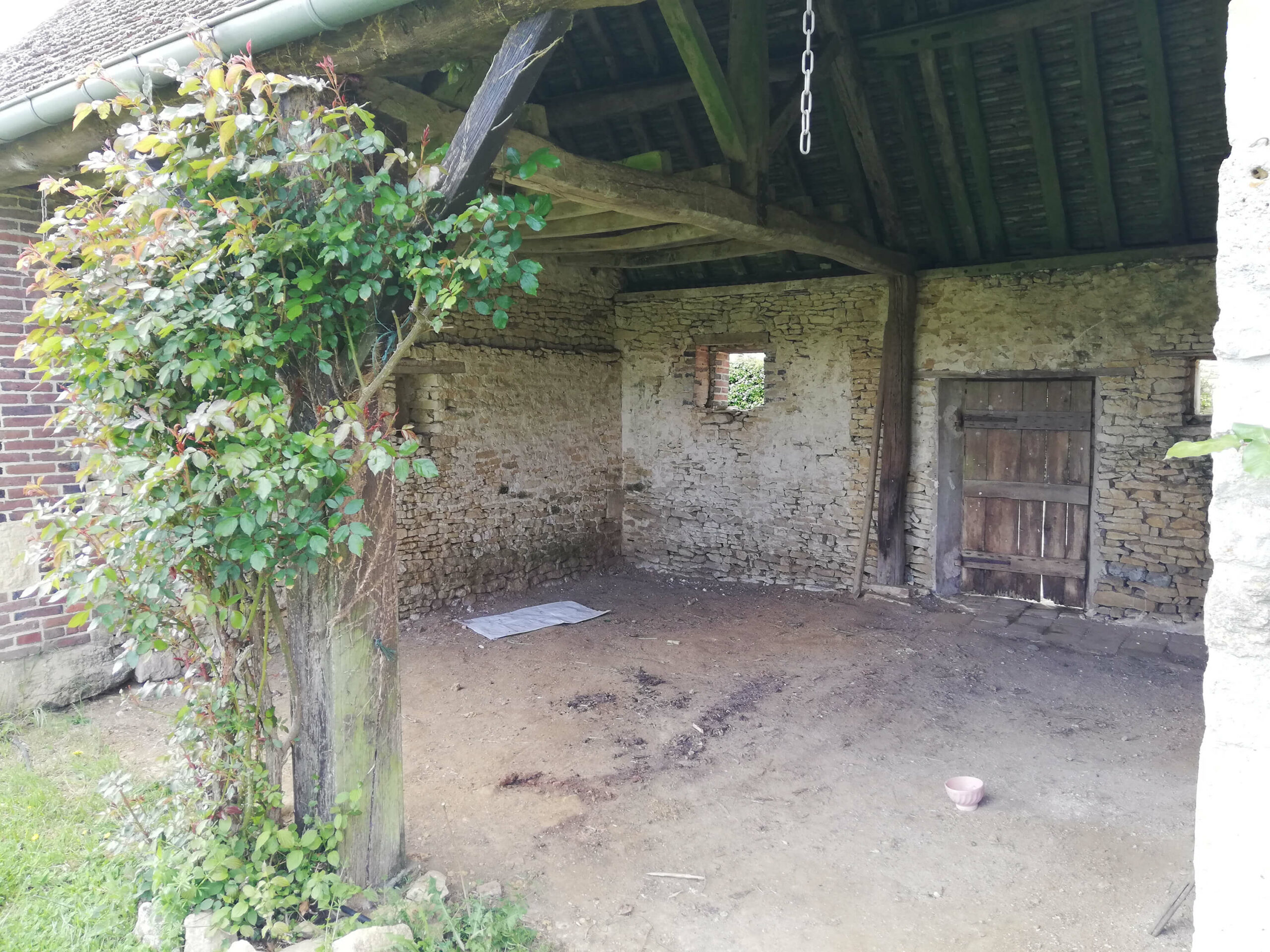 Réhabilitation d'un ancien four à pain en chambre d'hôtes, photo avant travaux, au Merlerault dans le perche normand