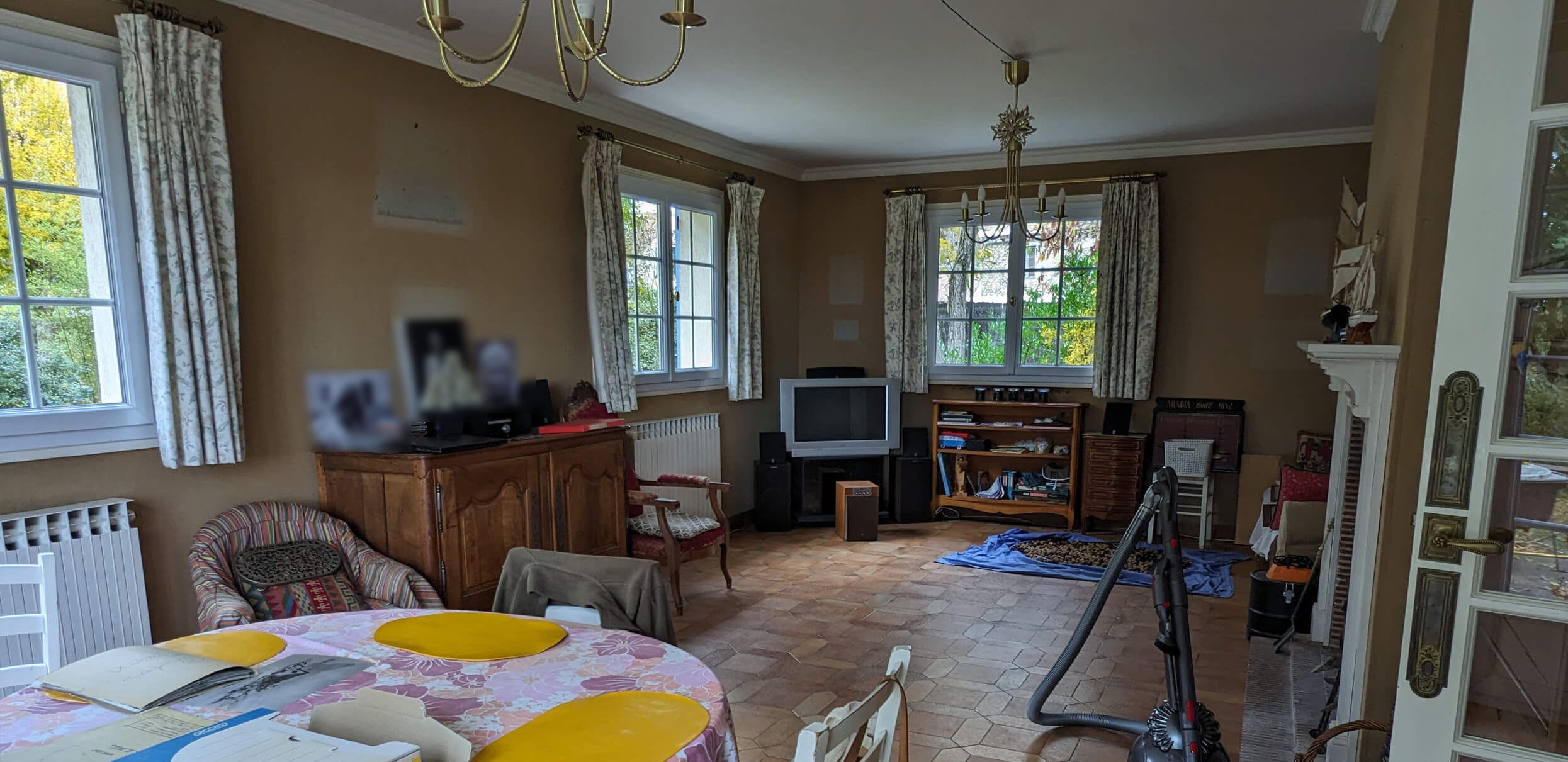 Rénovation d'une maison familiale à Villeconin, en Essonne, photo avant salon